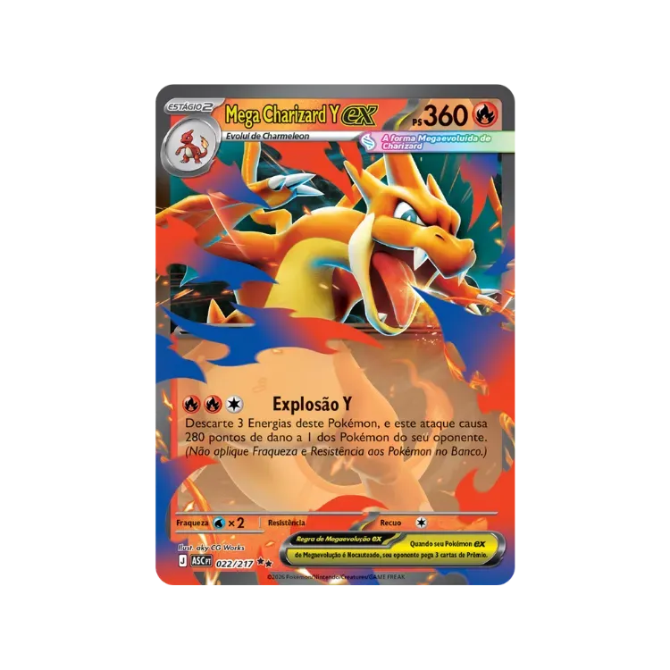 Mega Charizard Y ex (22/217) Heróis Excelsos Pokémon TCG