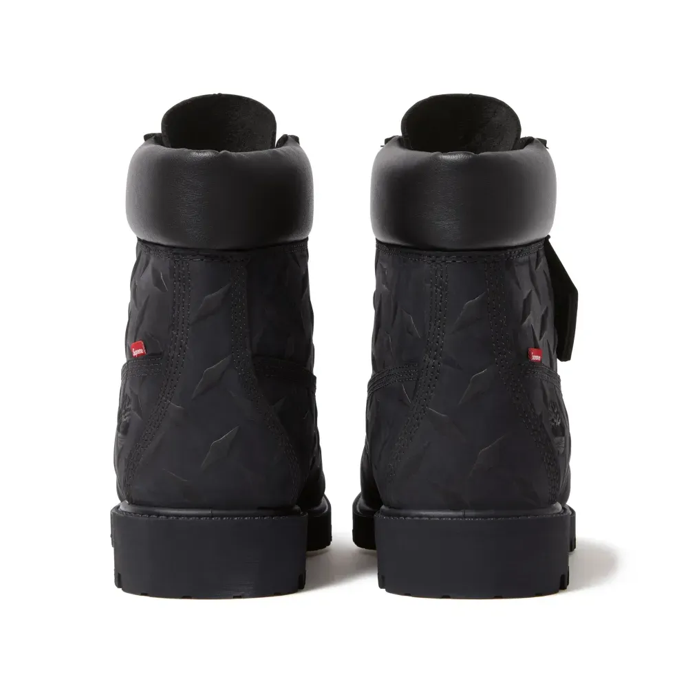 Timberland x Supreme Diamond Plate 6" Premium Waterproof Black FW26-W5 foto 3