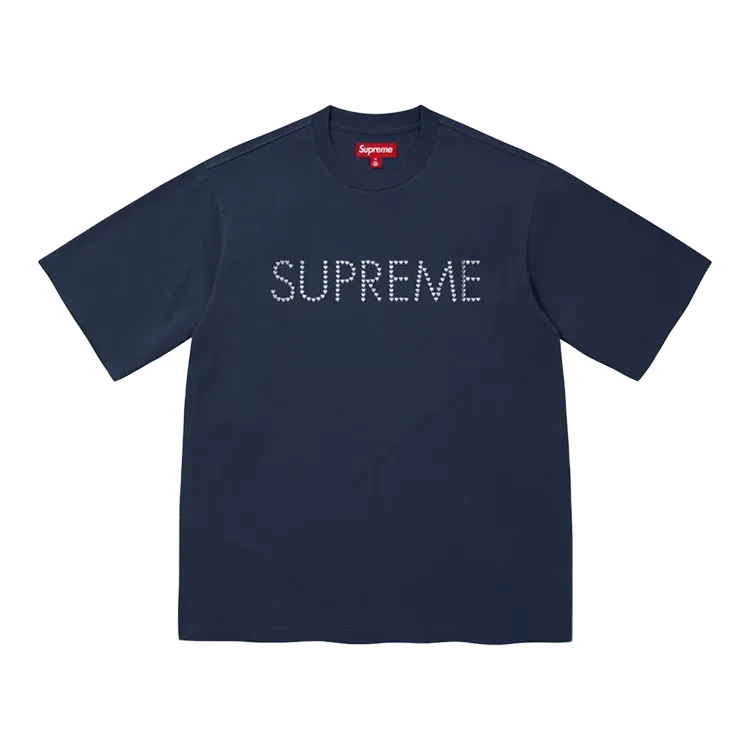 Camiseta Supreme Hearts Studded S/S Top Navy FW26-W5