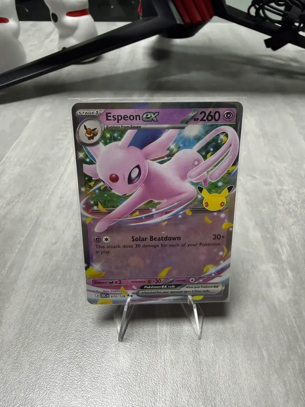 Espeon ex (70/128) Celebração de 30 Anos Pokémon TCG