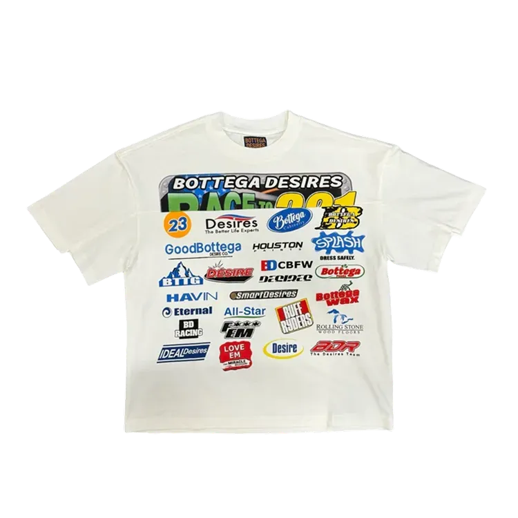 Camiseta Bottega Desires Race White
