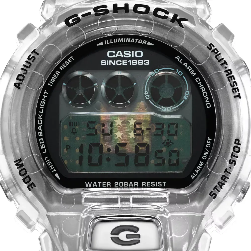 Relógio Casio Digital DW-6900 G-Shock Clear Remix 53.2mm foto 1