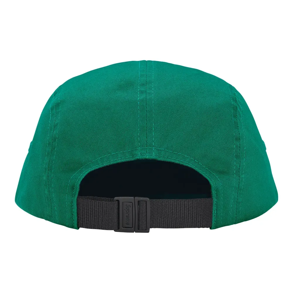 Boné Supreme Rhinestone Label Camp Cap Green FW26-W5 foto 1