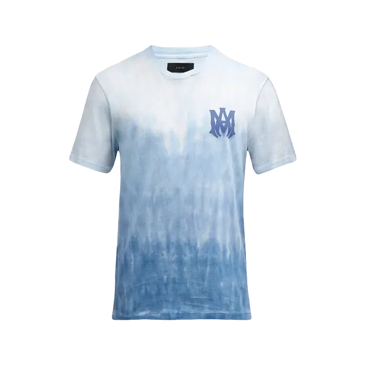 Camiseta Amiri Dip-Dyed Logo Blue