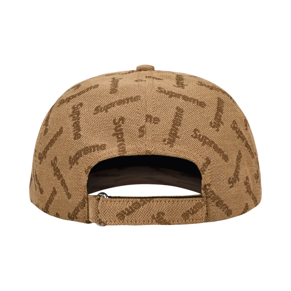 Boné Supreme Monogram Jacquard 6-Panel Tan FW26-W5 foto 1