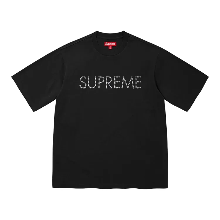 Camiseta Supreme Hearts Studded S/S Top Black FW26-W5