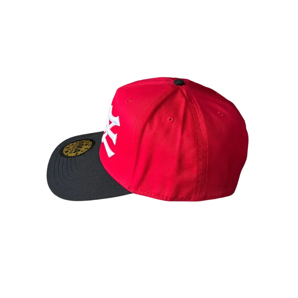 Boné oMA Studios NY NY Curved Brim Hat Red Black - Droper