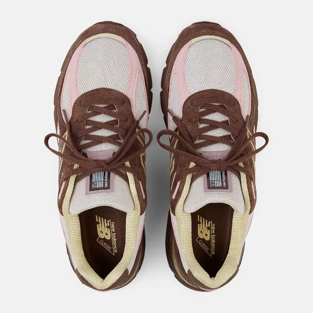 New Balance Made in USA 990v4 Pumpernickel Pink Chalk Alabaster foto 2