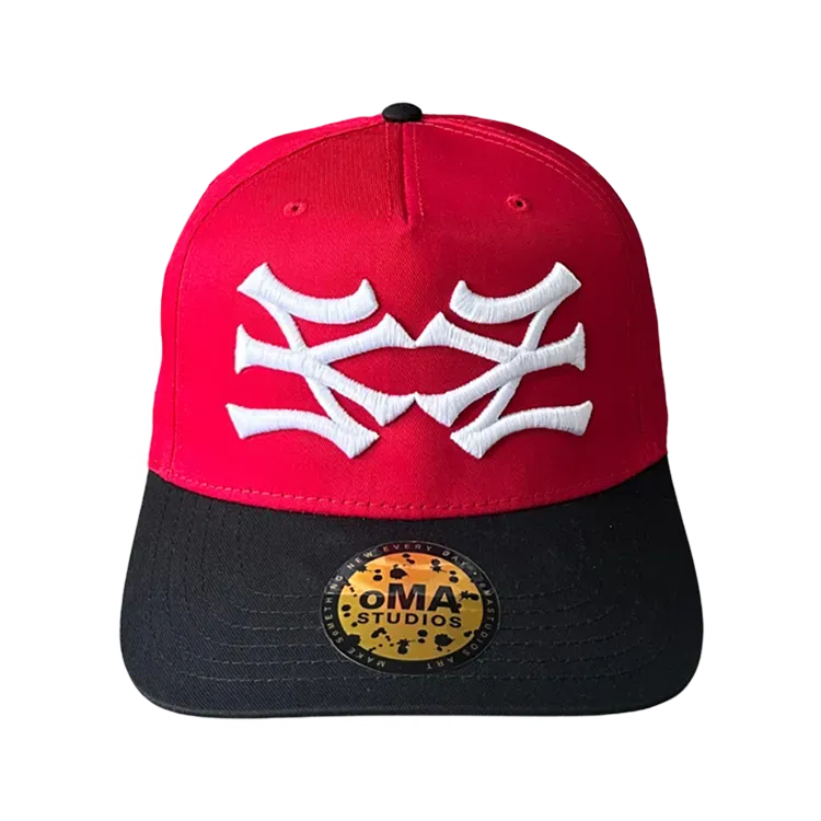 Boné oMA Studios NY NY Curved Brim Hat Red Black - Droper