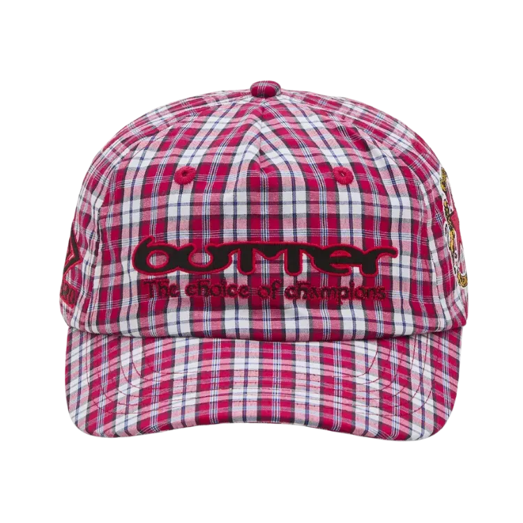 Butter Goods x Umbro Boné Victory 5 Panel Plaid Red