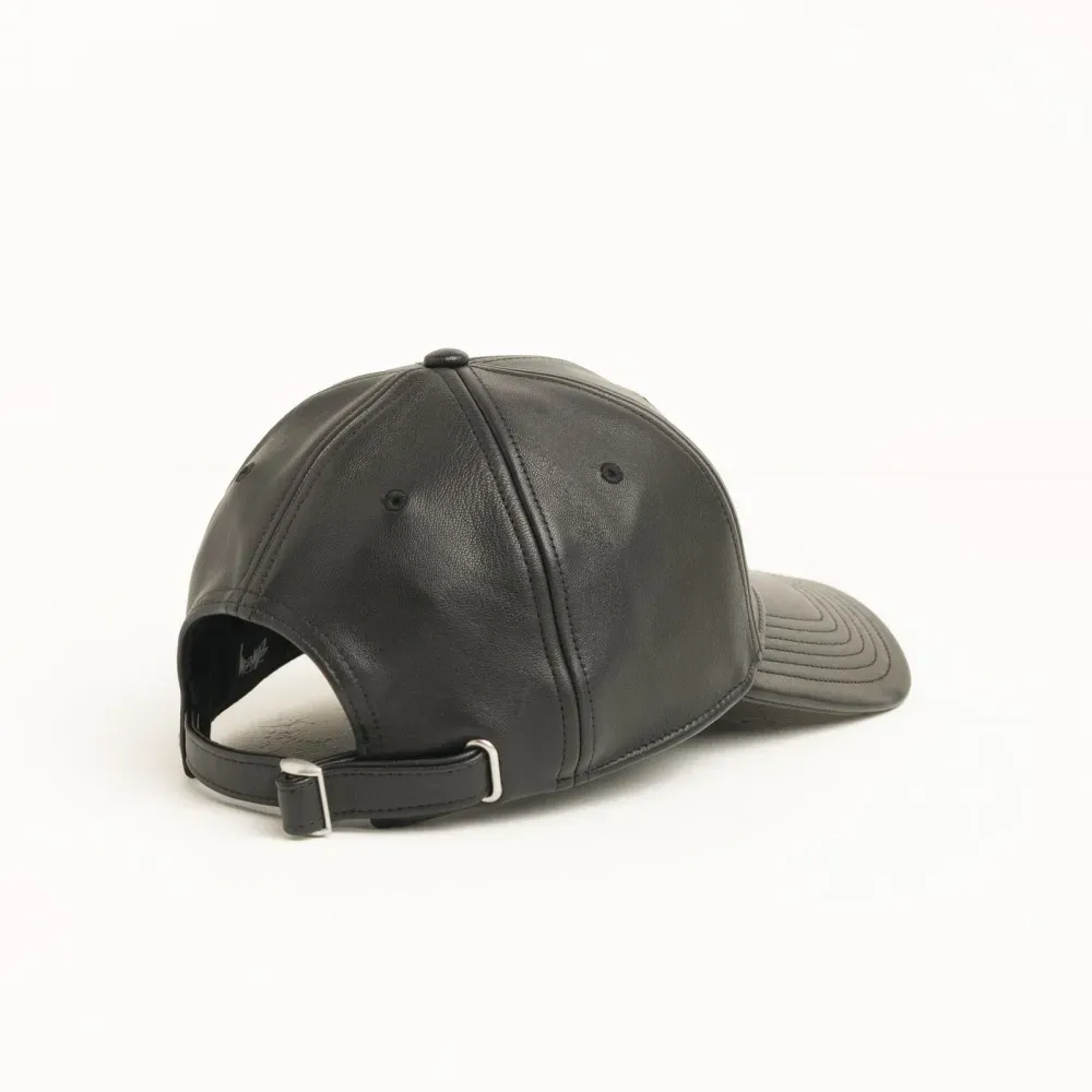 Boné Stüssy Leather Basic Black foto 2
