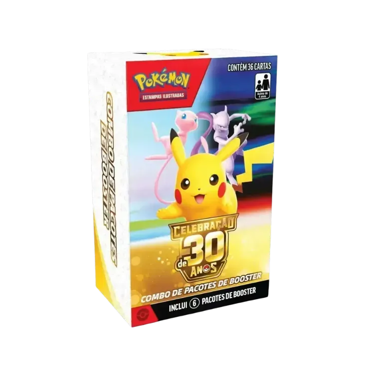 Combo de Pacotes Celebração de 30 Anos Pokémon TCG PT-BR
