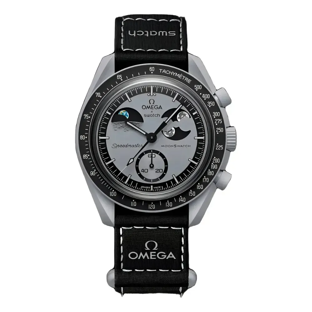 Swatch x Omega Relógio Bioceramic Mission To Earthphase 42mm - Droper