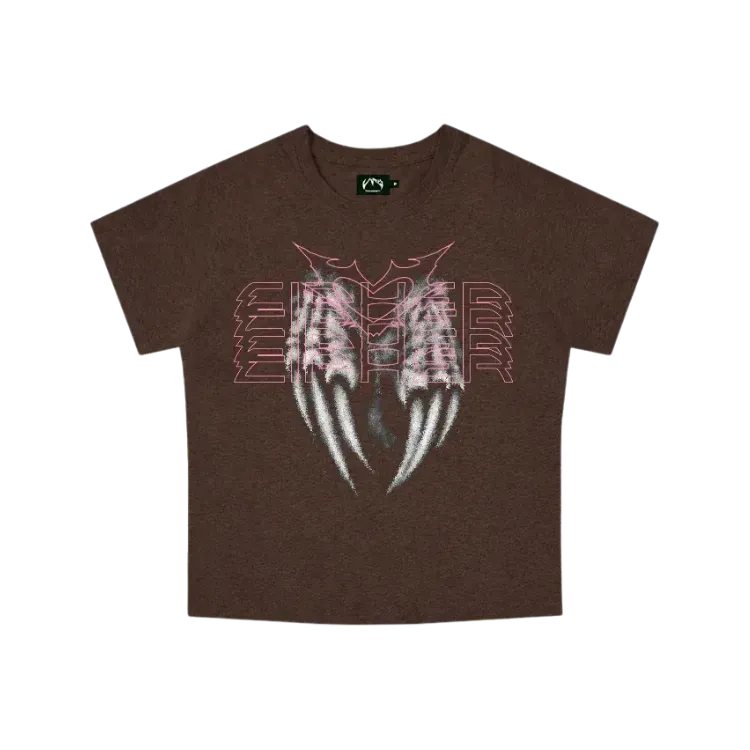 Camiseta CIPHER Angel Nails Baby Tee Brown