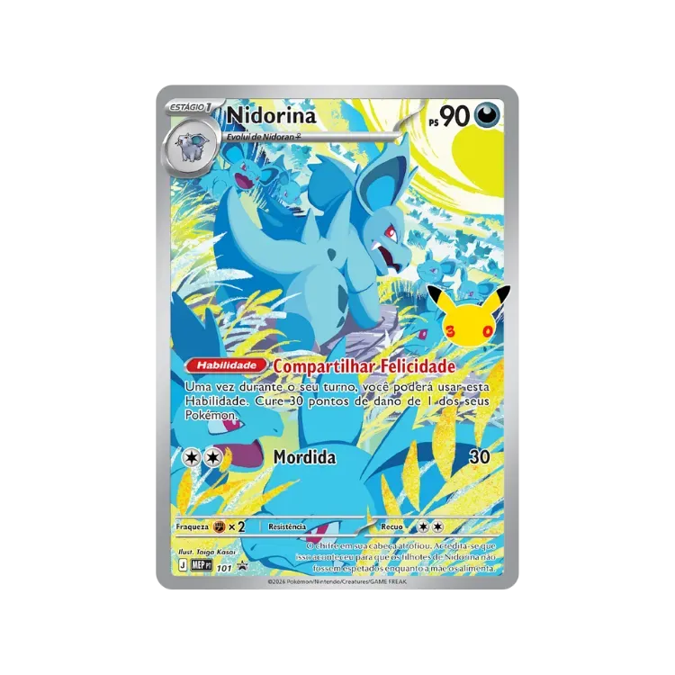 Nidorina (101) Celebração de 30 Anos Pokémon TCG