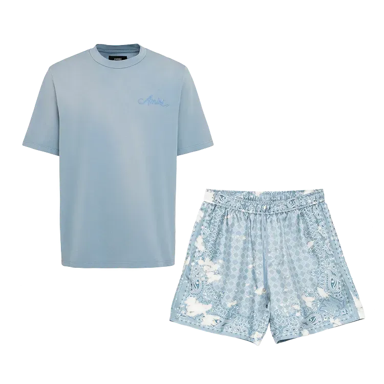 Conjunto Amiri Bandana Patch Light Blue
