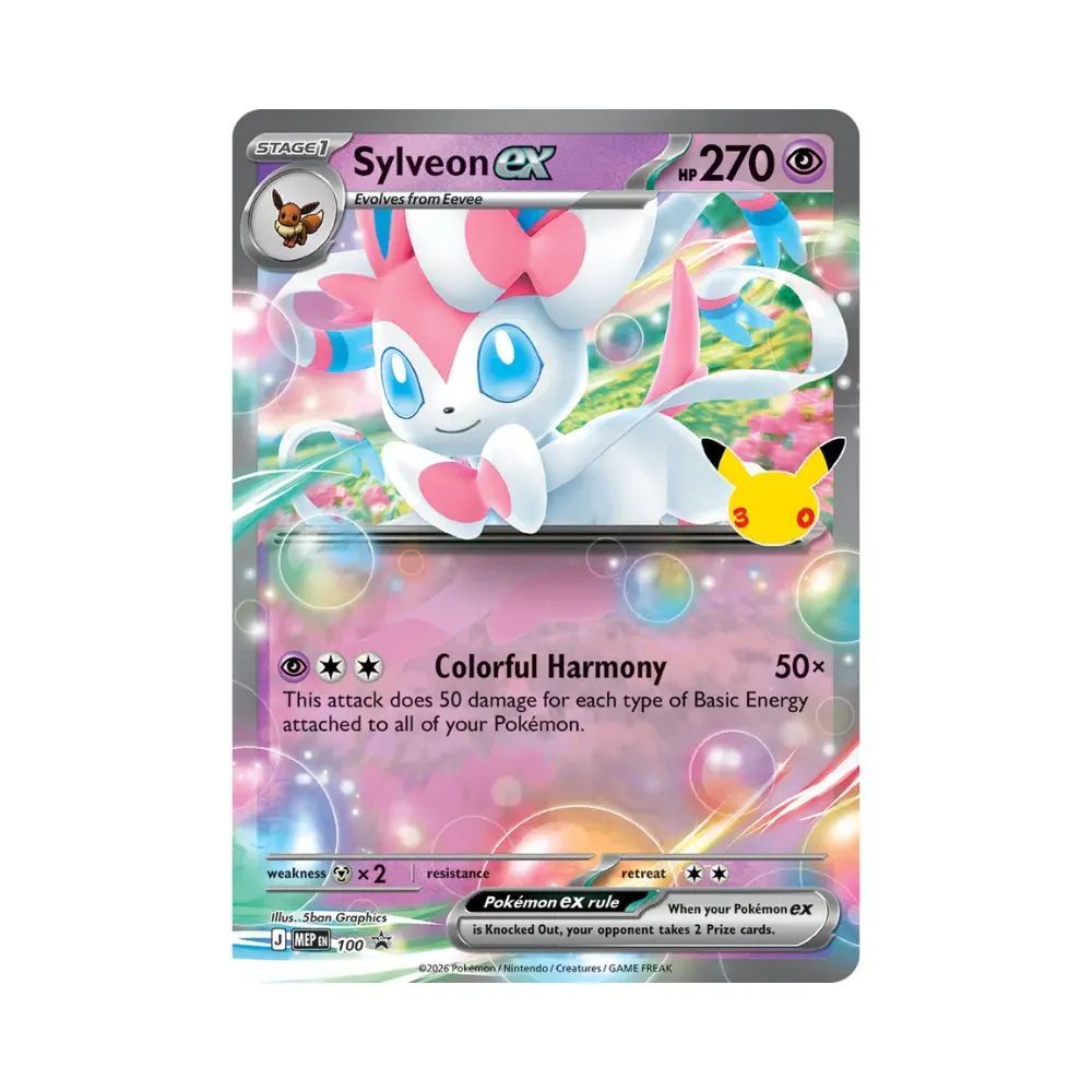 Sylveon ex (100) Celebração de 30 Anos Pokémon TCG foto 1