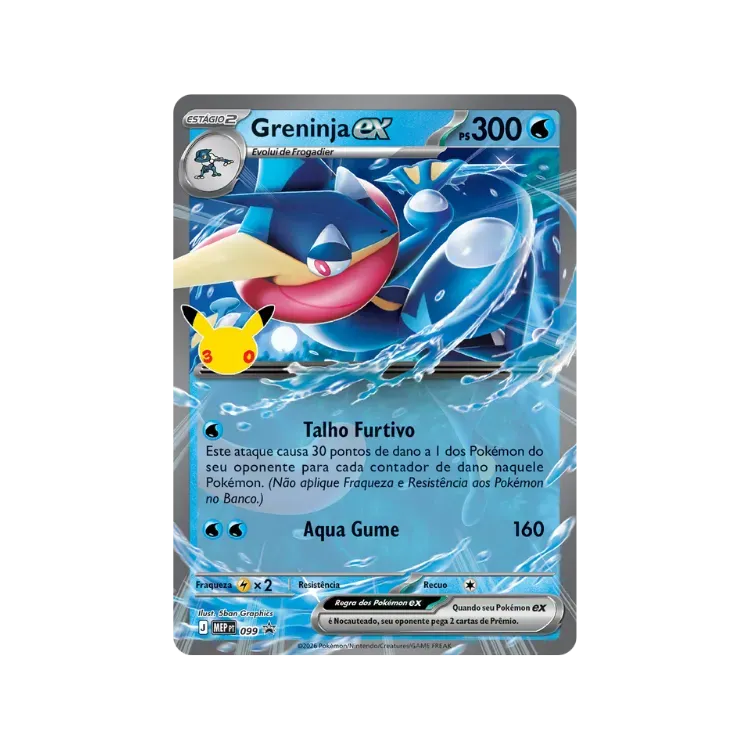 Greninja ex (99) Celebração de 30 Anos Pokémon TCG