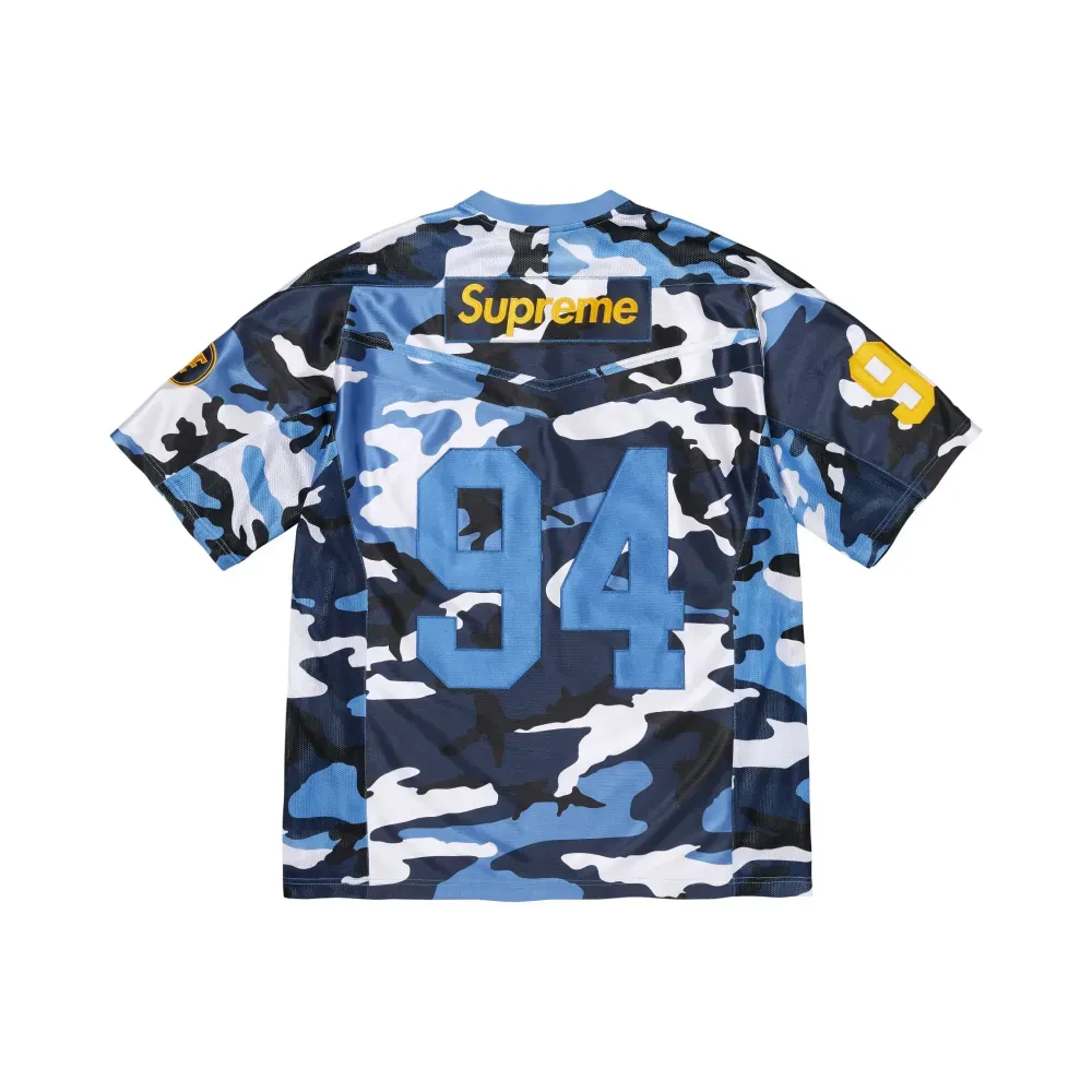 Imagem Nike x Supreme Camiseta Football Jersey Blue Camo FW26-W6