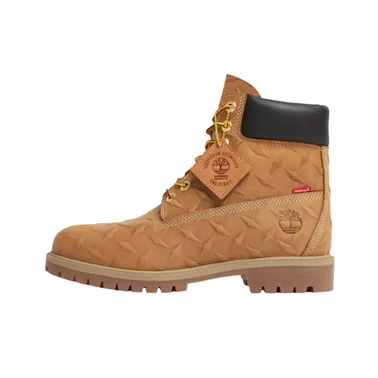 Timberland x Supreme Diamond Plate 6" Premium Waterproof Wheat FW26-W5