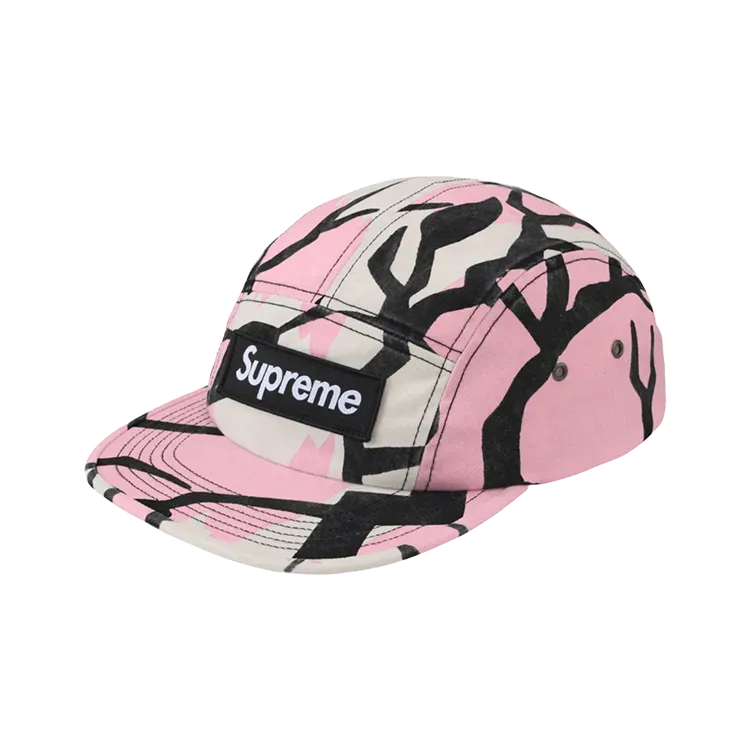 Boné Supreme Military Camp Cap Pink Predator Camo FW26-W6