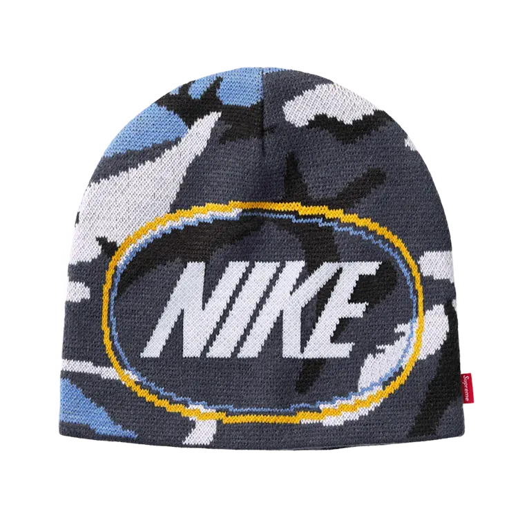 Nike x Supreme Touca Oval Beanie Blue Camo FW26-W6