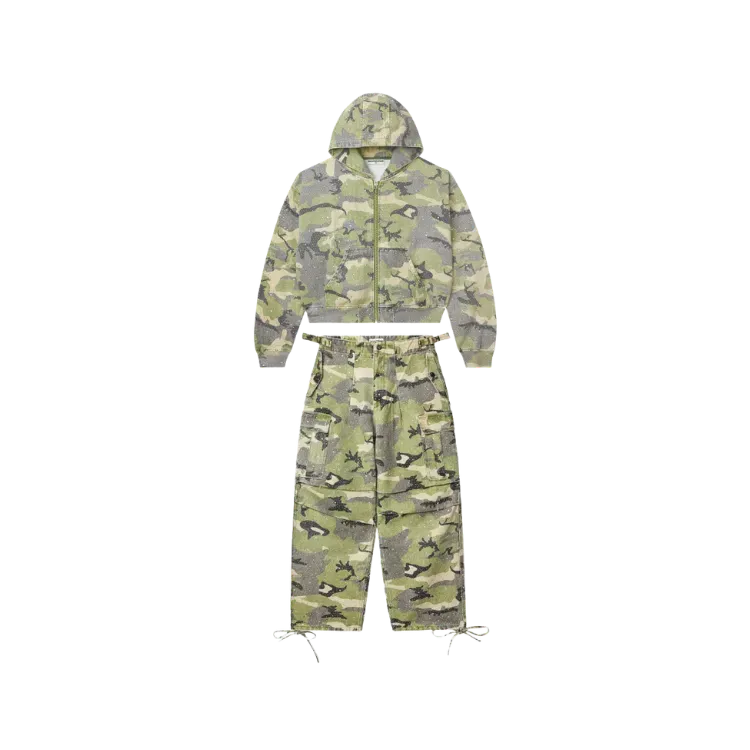 Conjunto Vale Lives Forever Crystal Camo Work Green