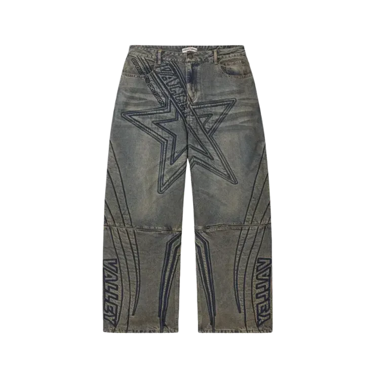 Calça Vale Lives Forever Motocroxxx Pines Denim Blue