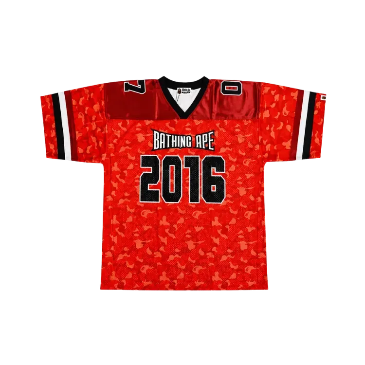 Camiseta Bape Football Seoul Store Relaxed Fit Red