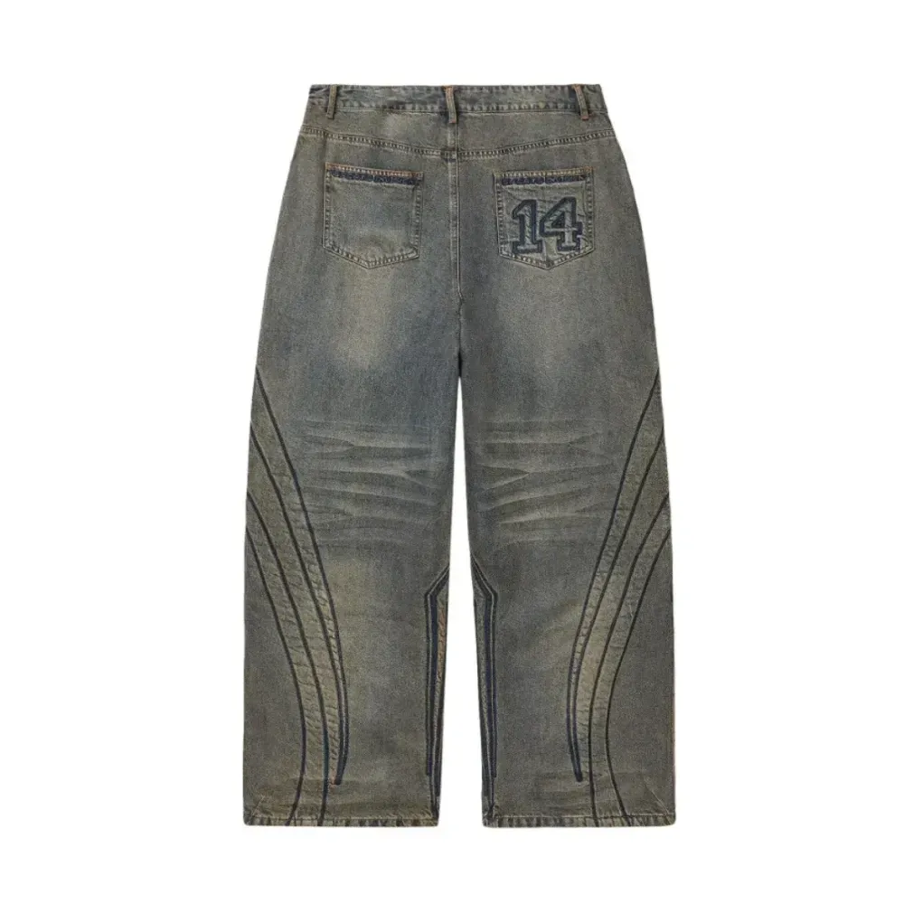 Calça Vale Lives Forever Motocroxxx Pines Denim Blue foto 1