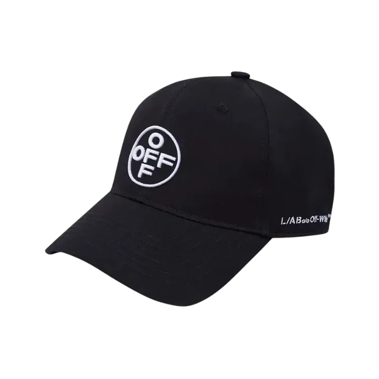 Boné Off-White L/AB Curved Brim Logo Embroidered Twill Black