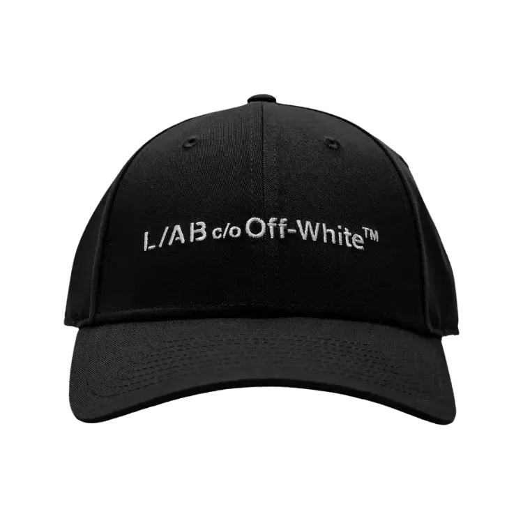 Boné Off-White L/AB Horizontal Embroidered Curved Brim Twill Black