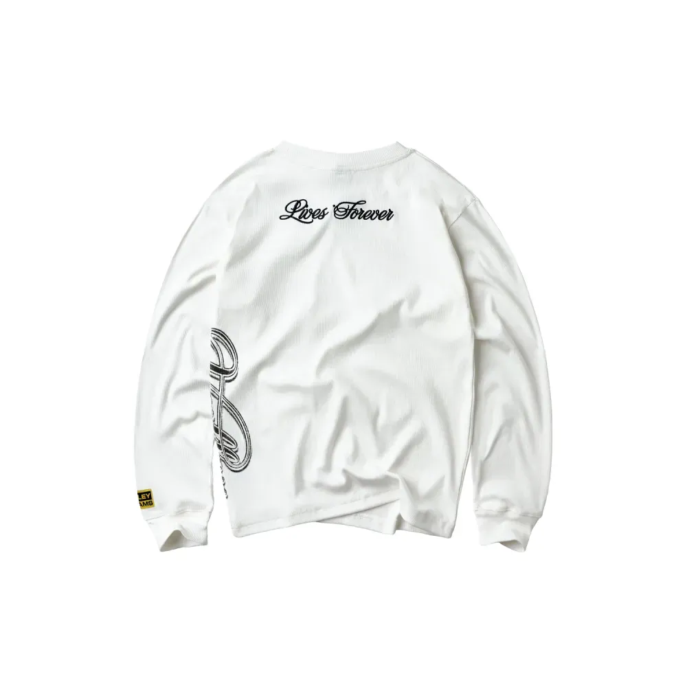 Camiseta Vale Lives Forever Cursive Thermal Long Sleeve White foto 1