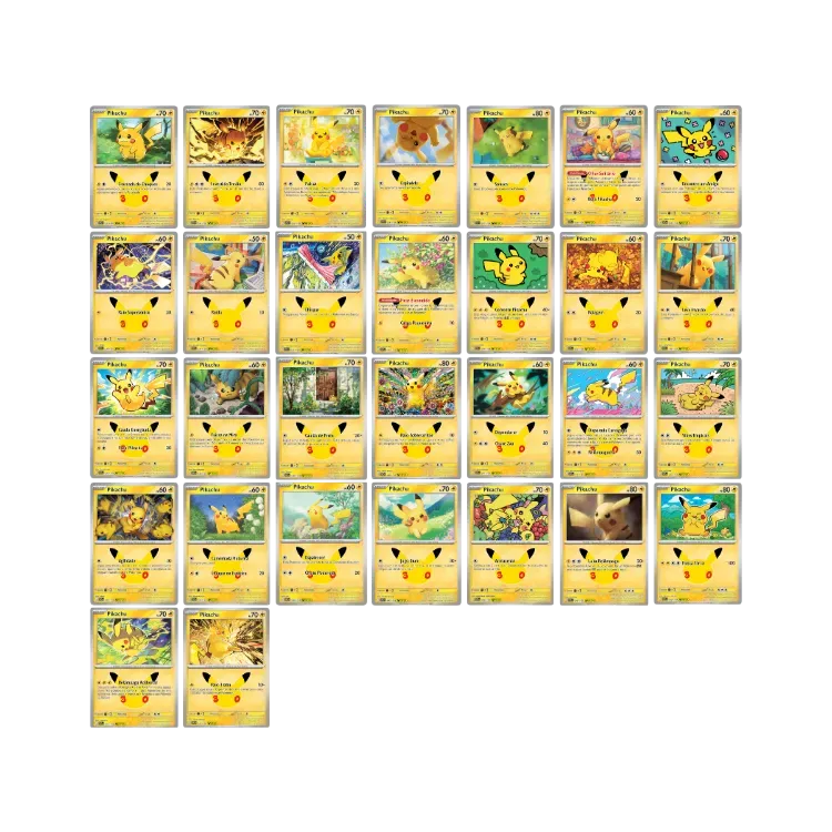 Master Set Pikachu Celebração de 30 Anos Pokémon TCG