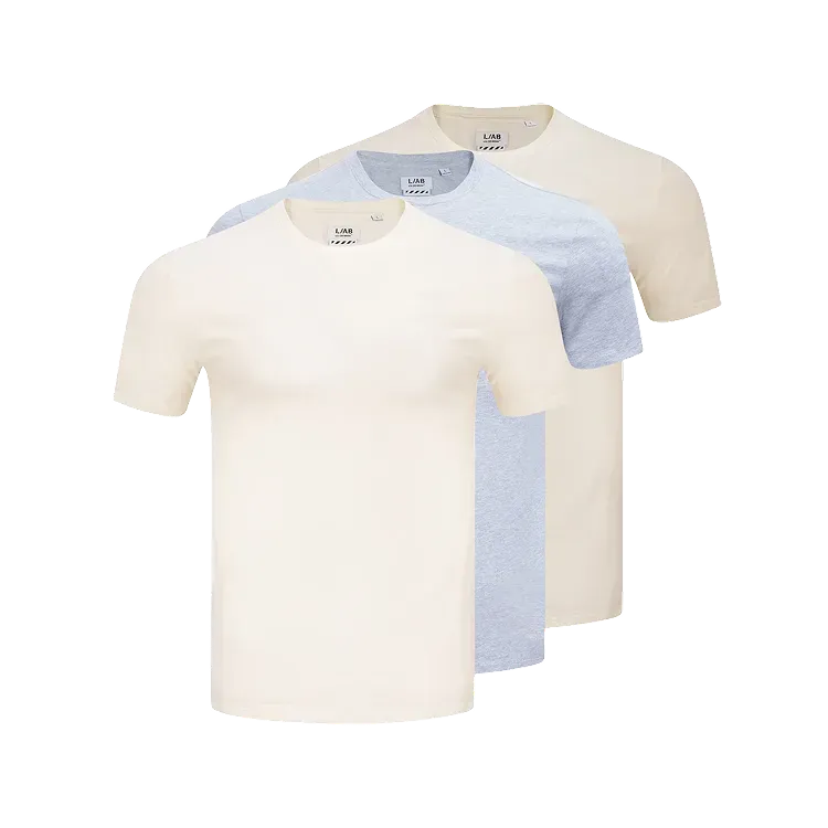 Camisetas Off-White L/AB Horizontal Chest Logo Classic Crew (3 Pack)
