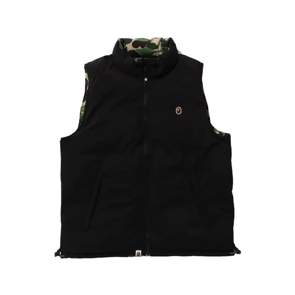 Colete BAPE ABC Camo Reversible Down Vest Green foto 1