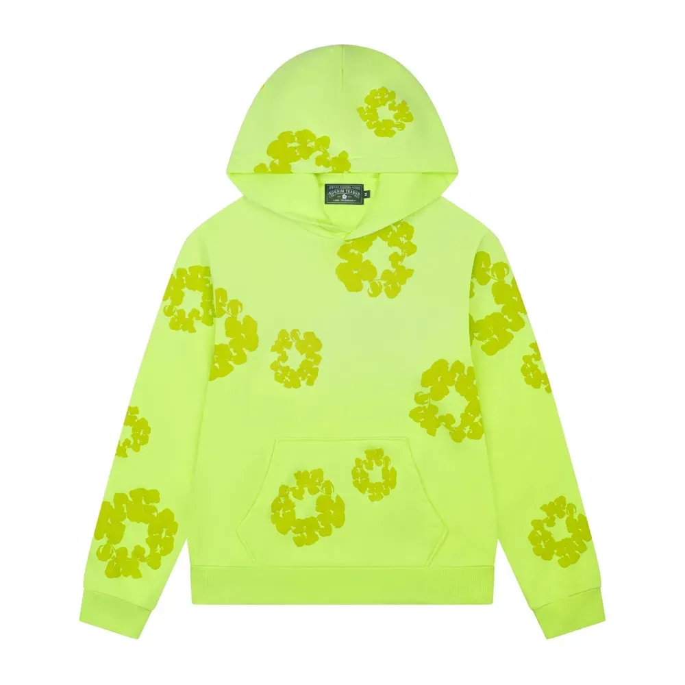 Conjunto Denim Tears Mono Cotton Wreath Fluorescent Green foto 1