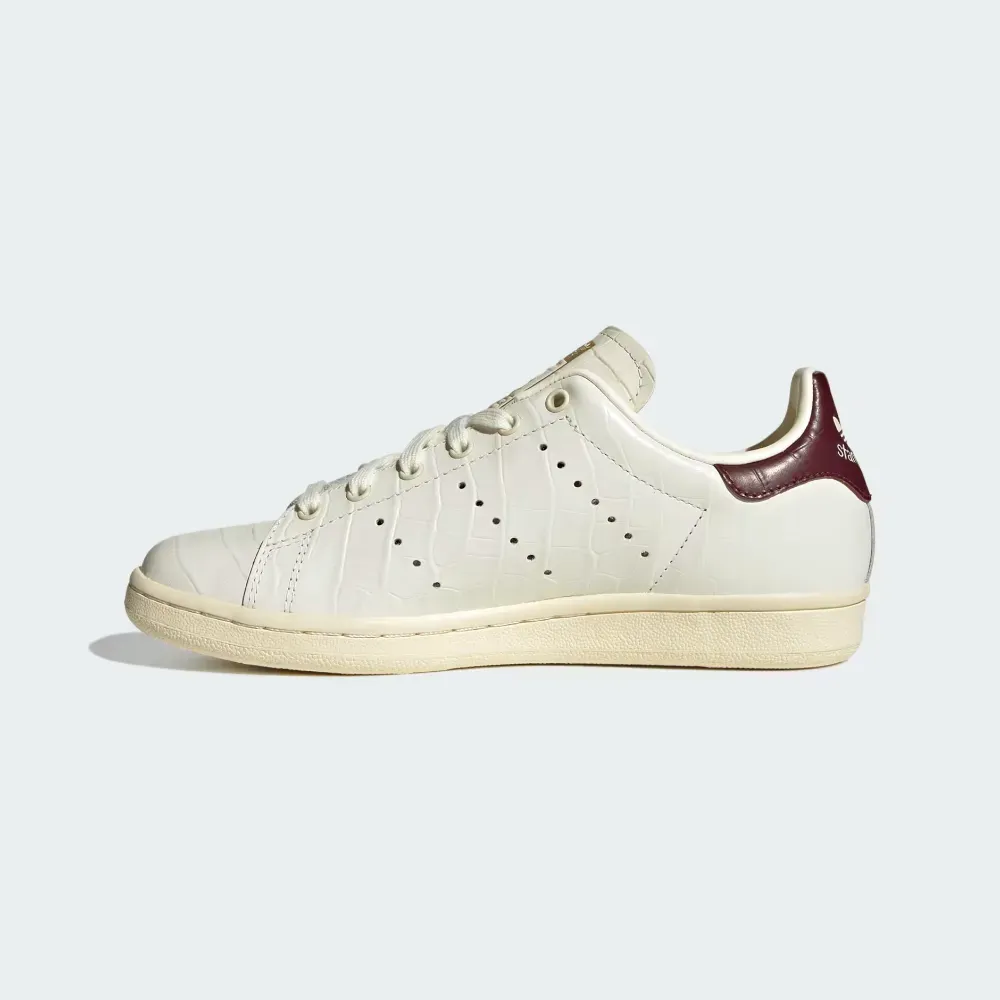 adidas Stan Smith 80s Croc Off White Maroon foto 3