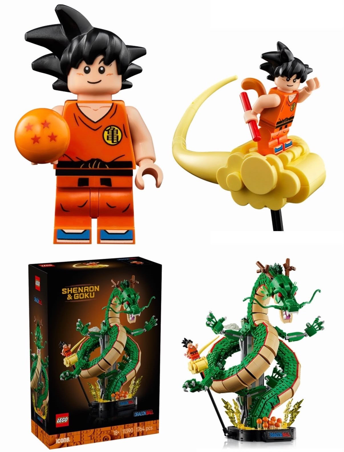 LEGO revela set épico de Shenlong e Goku em parceria com Dragon Ball