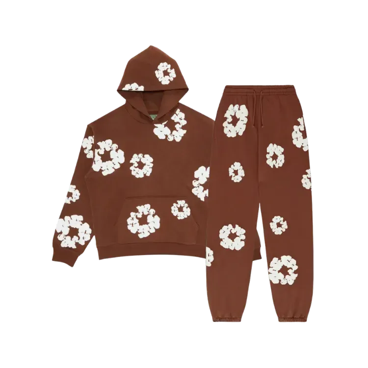 Conjunto Denim Tears Cotton Wreath Printed Brown