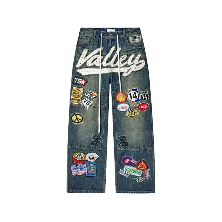 Calça Vale Lives Forever 1980s Painters Blue Denim