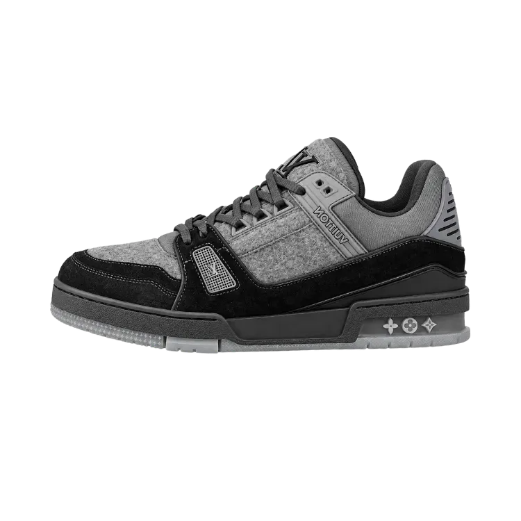 Louis Vuitton Trainer Grey Flannel Black
