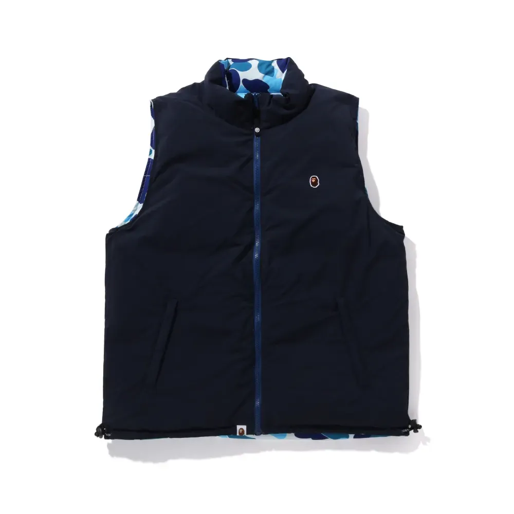 Colete BAPE ABC Camo Reversible Down Vest Blue foto 1