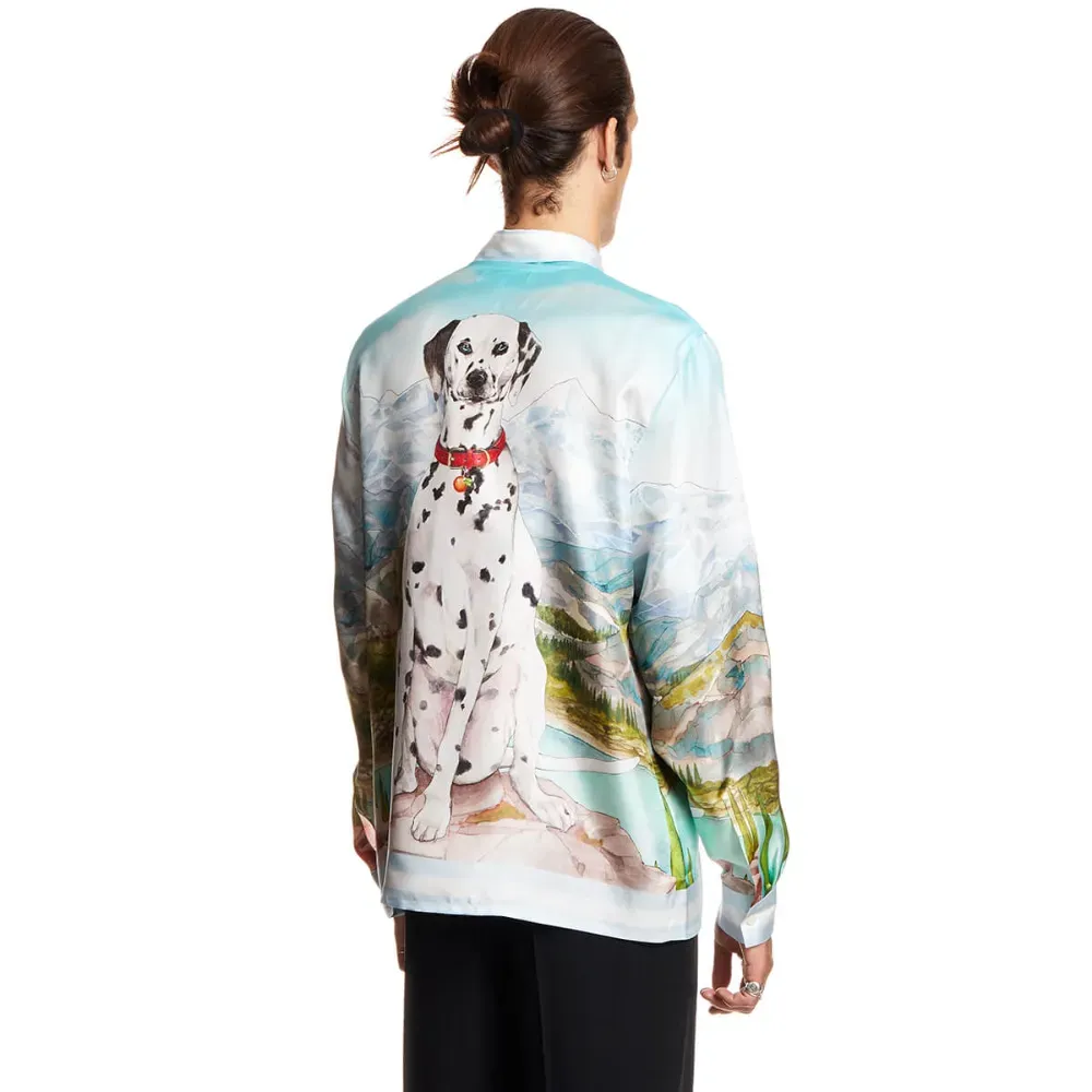 Camisa Casablanca Dalmatian a La Montange Light Blue foto 1
