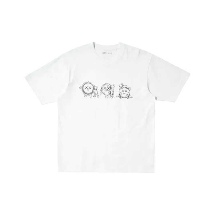 KAWS x Uniqlo Camiseta Universe UT Line Art White