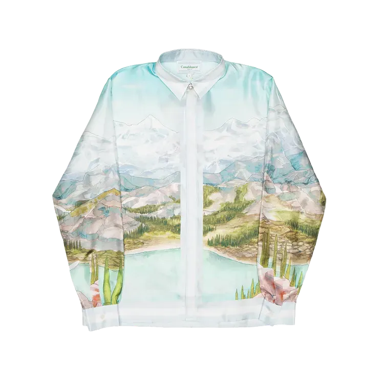 Camisa Casablanca Dalmatian a La Montange Light Blue