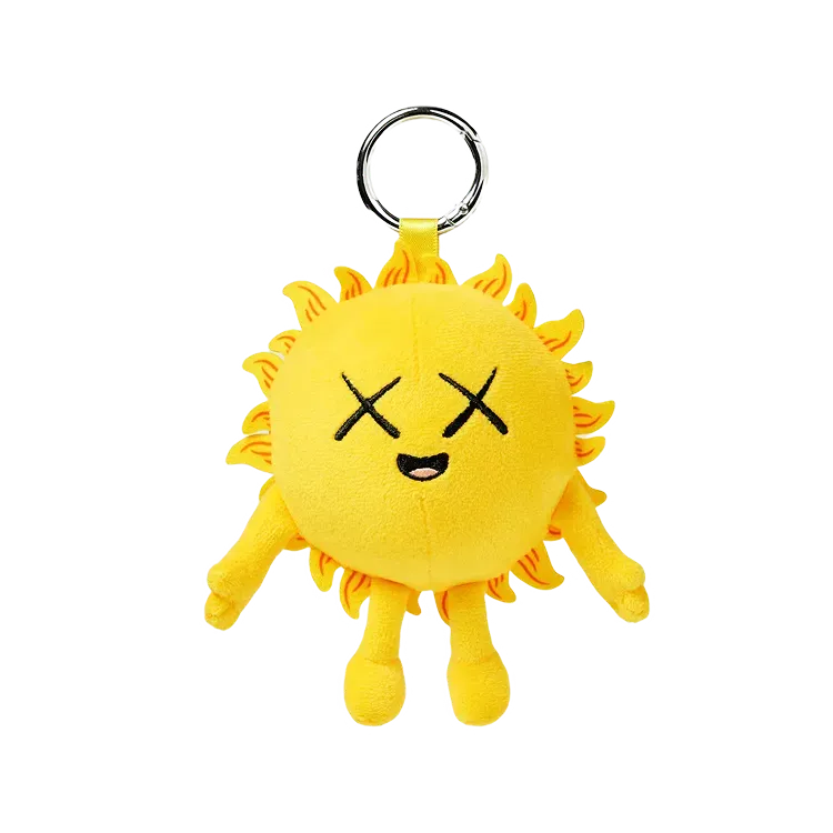 KAWS x Uniqlo Chaveiro Universe Charm Sun Yellow