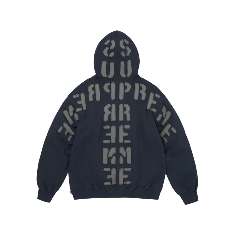 Moletom Supreme Mirrored Appliqué Hoodie Navy FW26-W7