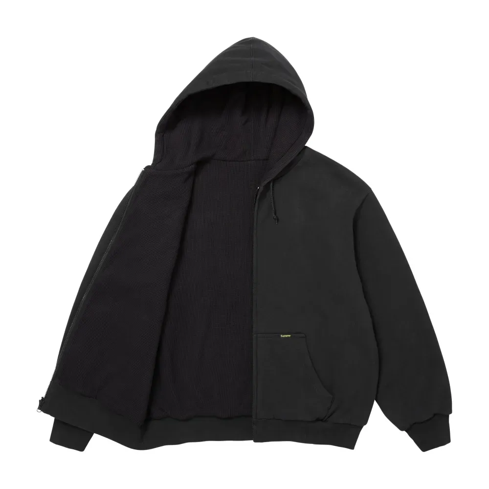 Jaqueta Supreme Reversible Work Zip Up Hooded Black FW26-W7 - Droper
