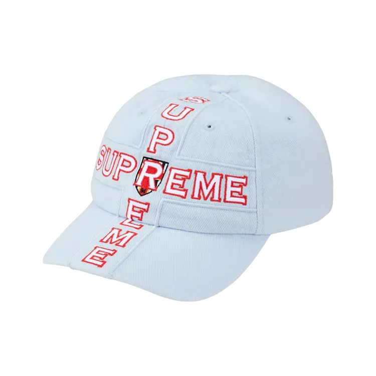 Boné Supreme Cross 6-Panel Light Blue FW26-W7